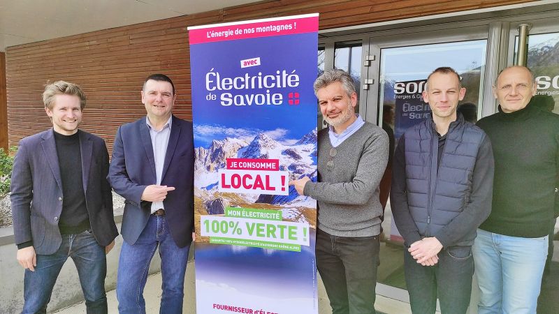 Les dirigeants d’Alterna Énergies, Frédéric Bouvier et Antonin Marcault rendent visites aux équipes d’Électricité de Savoie
